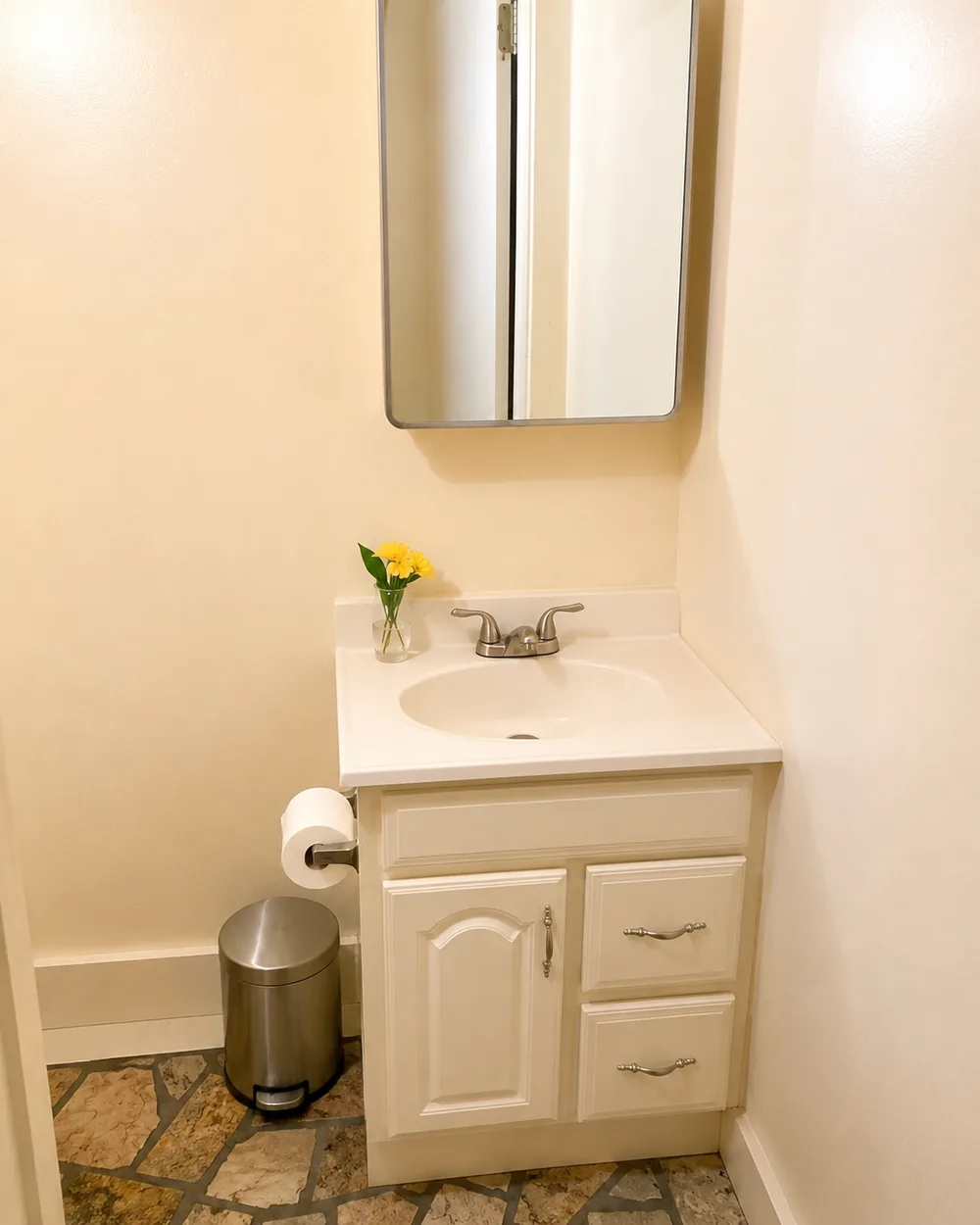 Clean guest restroom at Balancy Spa 9 in Mahopac, NY