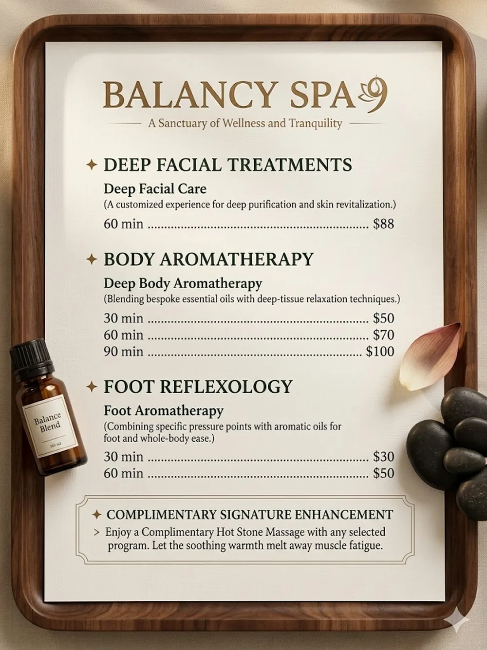 Balancy Spa 9 service and amenities